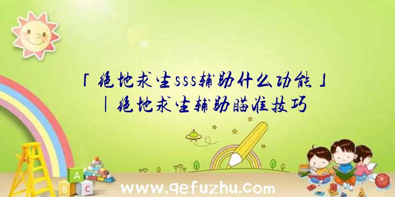 「绝地求生sss辅助什么功能」|绝地求生辅助瞄准技巧